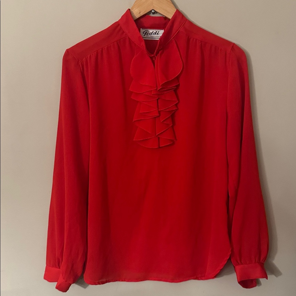 Teddi of California vintage sheer women’s blouse size M